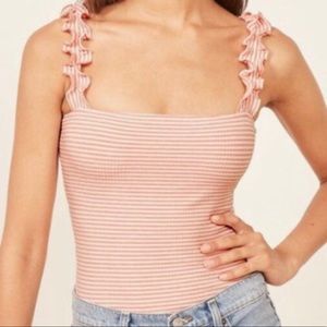 Reformation Hampton Bodysuit Lara striped